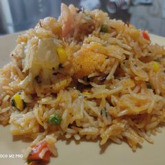 A picture of Colorful Biryani.