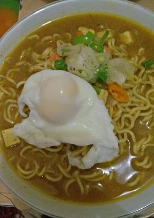 Foto resep Mie ramen kuah kari KW
