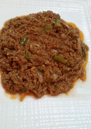 A picture of Makhni Qeema Masala.