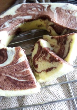 Foto resep Bolu marmer kukus / marble steam cake