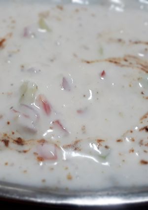 A picture of Veg raita.