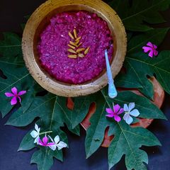 A picture of Beetroot Sabudana Kheer.