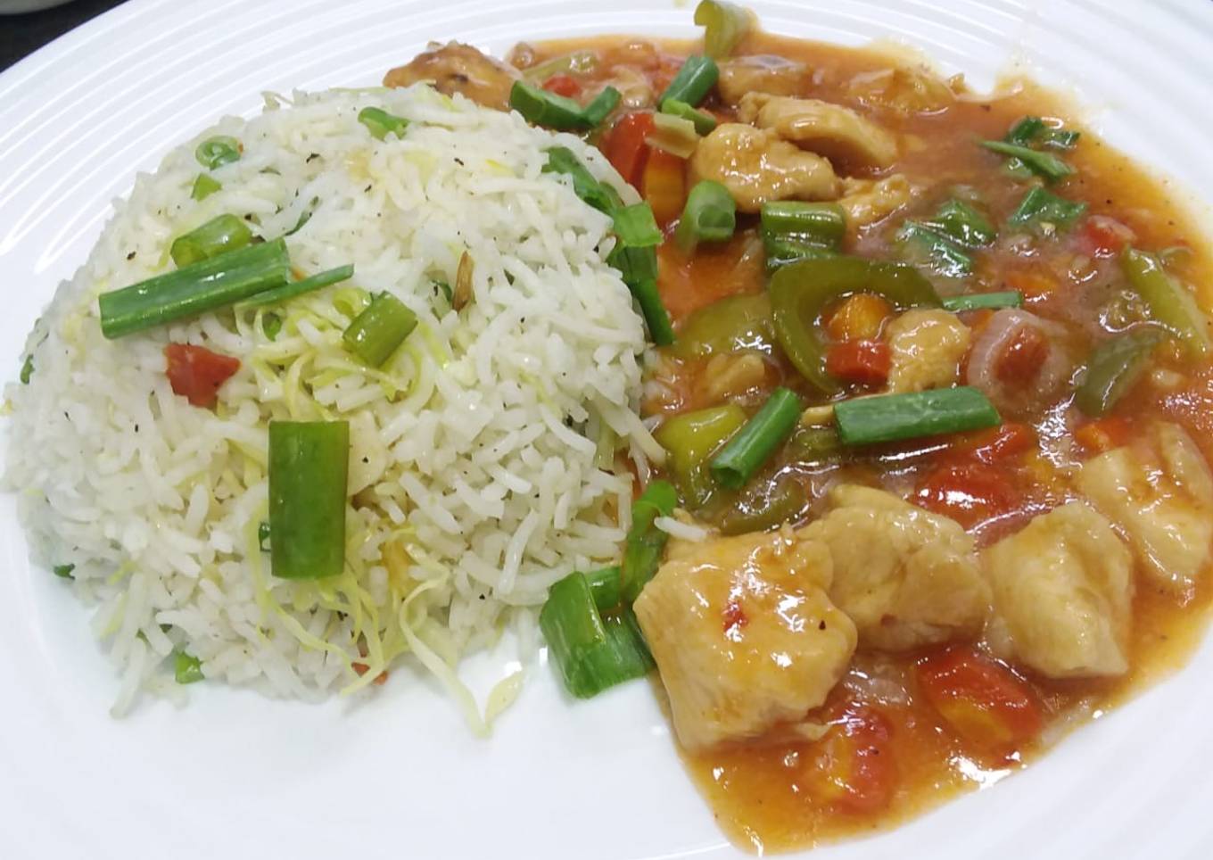 Chicken Manchurian with Fried Rice
