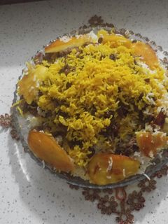 عکسی از دستور بادمجان پلو و با گوشت 😍