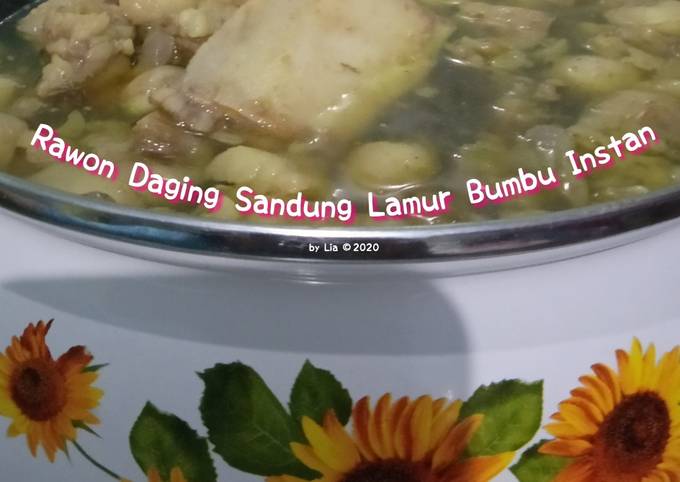 Resep Rawon Daging Sandung Lamur Bumbu Instan yang Lezat Sekali