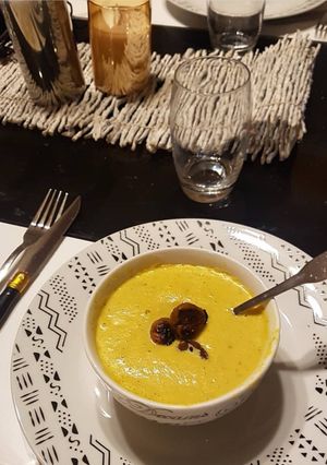 Une photo de Velouté marrons potirons