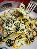 Farfalle Con Espinacas y Atún a la Crema