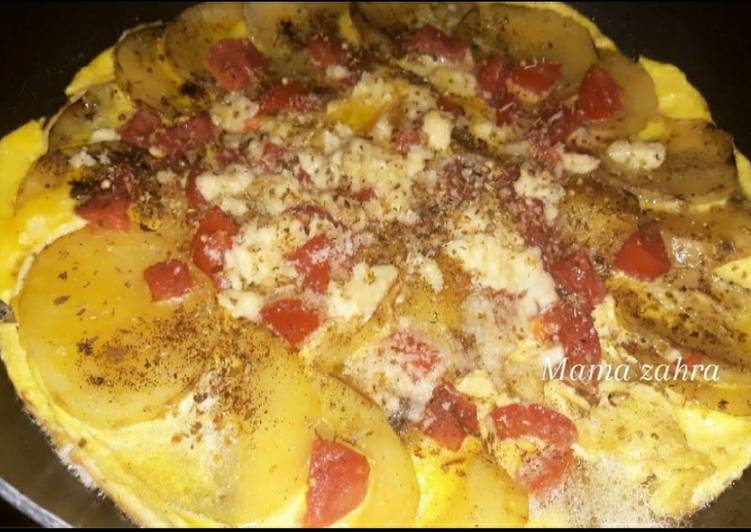 Martabak kentang tomat🥔🍅 (potato omelette)