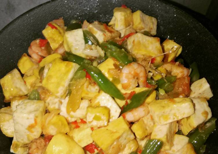 Balado tahu buncis udang