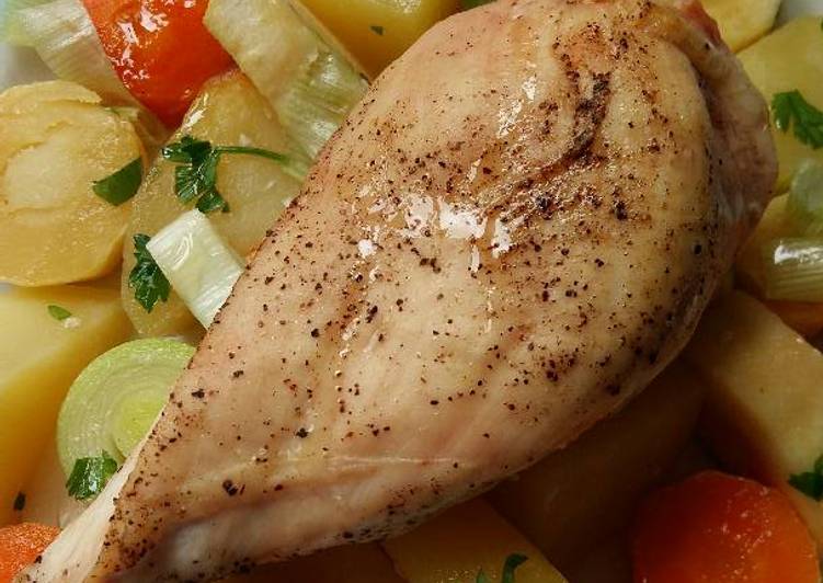 Step-by-Step Guide to Prepare Favorite Vickys Honeyed Chicken &amp; Root Vegetables (1 Tray) GF DF EF SF NF