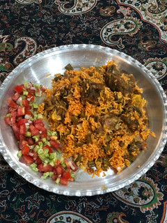 عکسی از دستور لوبیاپلو با گردن گوسفندی