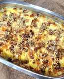 🥓🧀🍄‍🟫 Polenta con panceta, champiñones y verdeo a la crema gratinada 🍄‍🟫🧀🥓