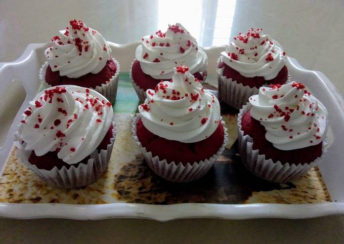 Steps to Make Homemade Red velvet cup cake