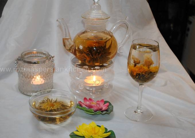 Flowering tea(blooming tea) recipe main photo