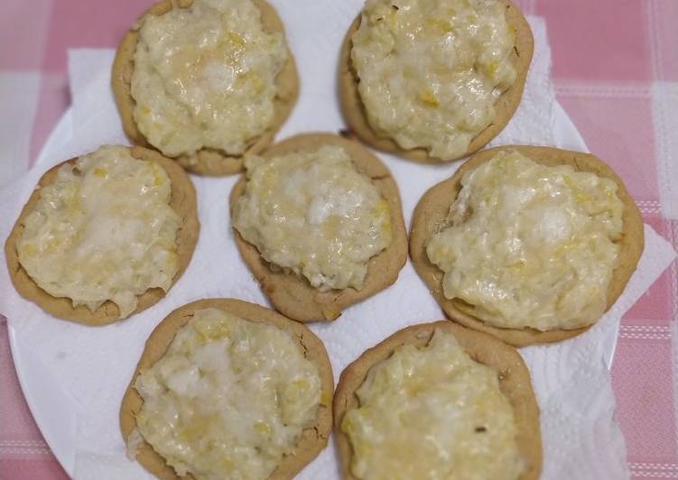 Socca de crema de puerros y parmesano