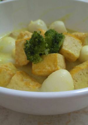 Foto resep Telur Puyuh + Tahu santan kuning