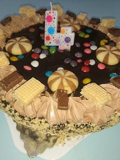 صورة لوصفة كيكة عيد ميلاد بسيطة