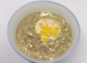 Foto resep Bubur Oat gurih (menu diet)