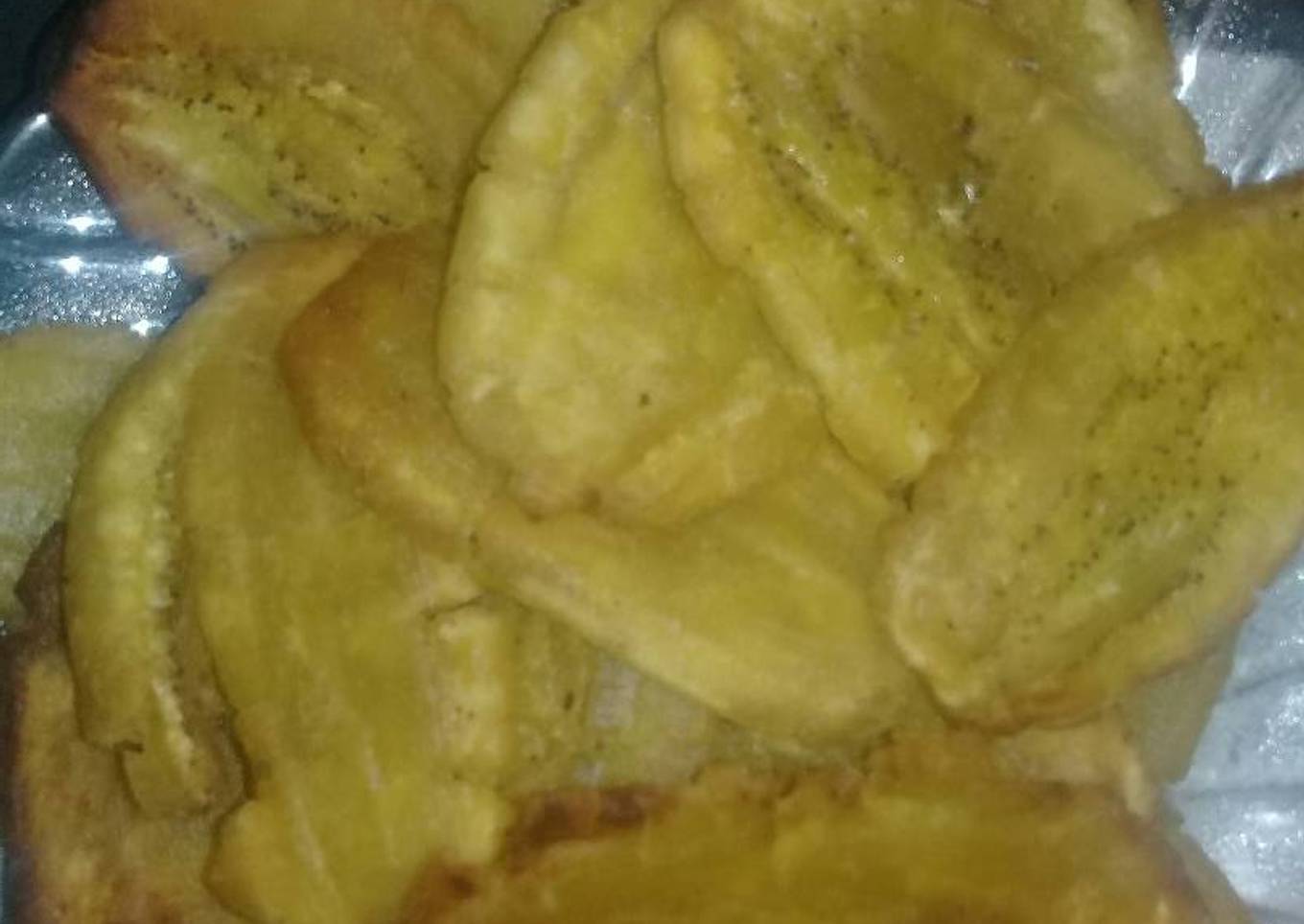 Pisang kepok geprek