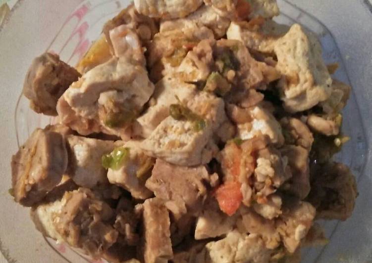 Tahu tempe masak ungkep