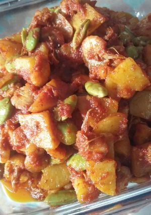 Foto resep 1- Sambal kentang udang pete