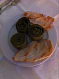 Alcachofas hervidas y pechuga plancha