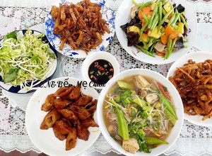 Hình của món Mâm cơm chay ngày mùng 1.