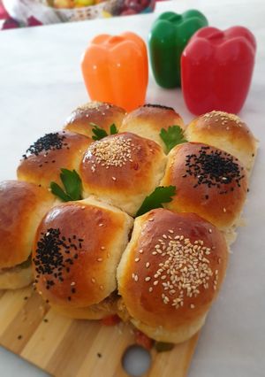 صورة لوصفة سلايدر بحشوة الدجاج والخضار