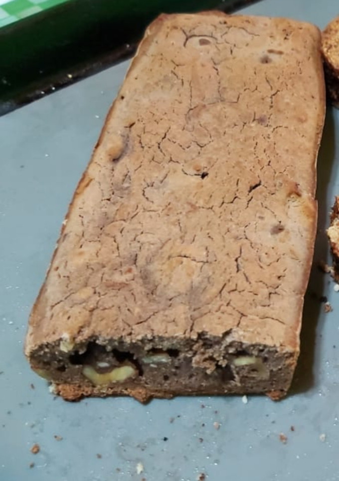 Una foto de Budín de banana y nueces con premezcla integral