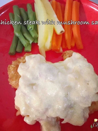 Langkah Mudah untuk Menyiapkan Resep Chicken Steak with mushroom sauce yang Enak Banget Anti Ribet, Mantap