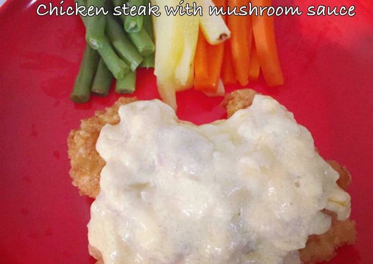 Chicken Steak with mushroom sauce