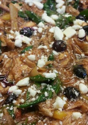 A picture of Blueberry-BBQ Shredded Chicken .