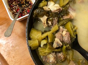 Foto resep Baikut Sayur Asin (Non-Halal) Tanpa Menggunakan Alat Presto