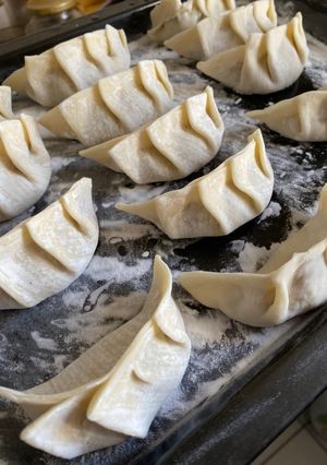 Una foto de Gyozas o empanadas chinas