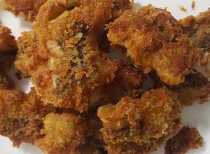 Hình của món Cá rô phi tẩm bột chiên giòn.