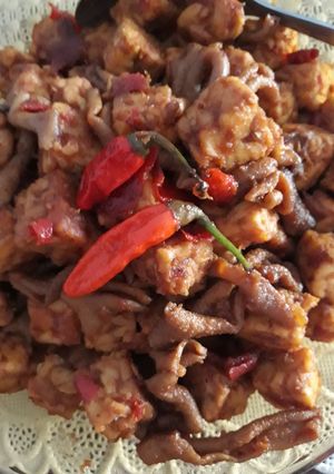 Foto resep Tumis pedas manis tempes (tempe usus)