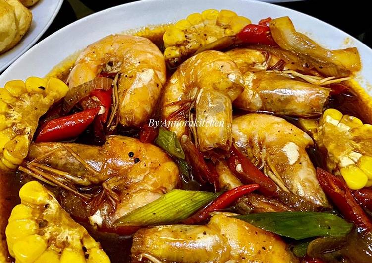 Resep Udang Lada Hitam Anti Gagal