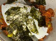 A picture of korean dish with nori