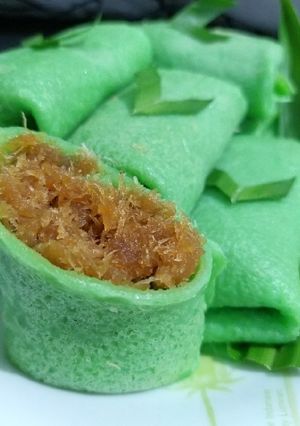 Foto resep Kue dadar gulung hijau kelapa