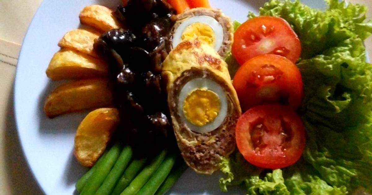 Resep Bistik Galantin dng saus teriyaki jamur portobello oleh Rick Simon - Cookpad