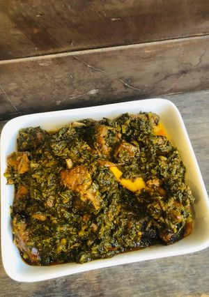 A picture of Palak gosht.