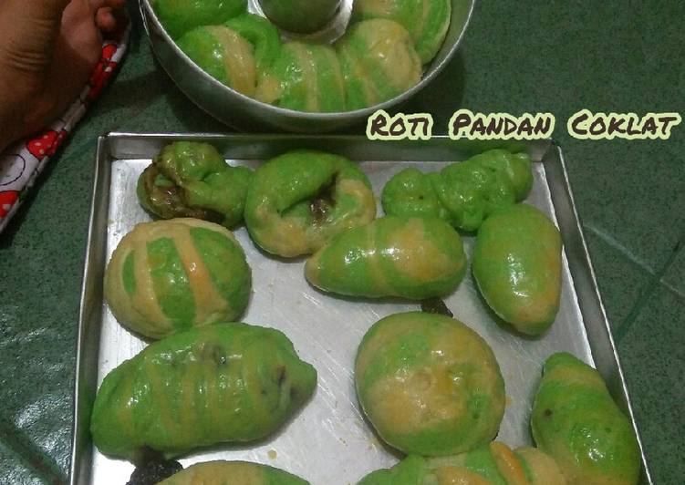 Roti Pandan Manis isi Coklat