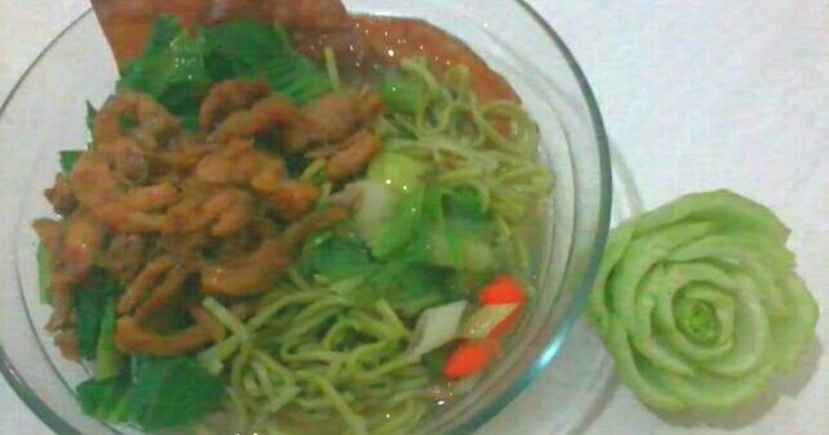 Resep Mie Ayam Hijau Homemade Oleh Mrs Bara Lim Cookpad