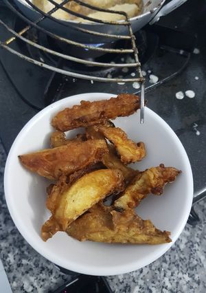 Hình của món Gà rán chay - chân nấm rán.