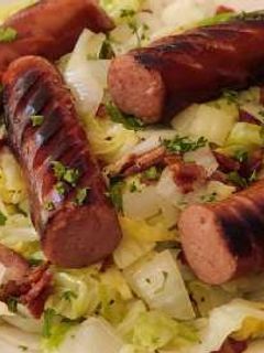 A picture of Sausage and Cabbage Saute.