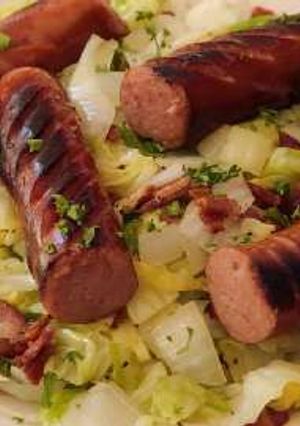 A picture of Sausage and Cabbage Saute.