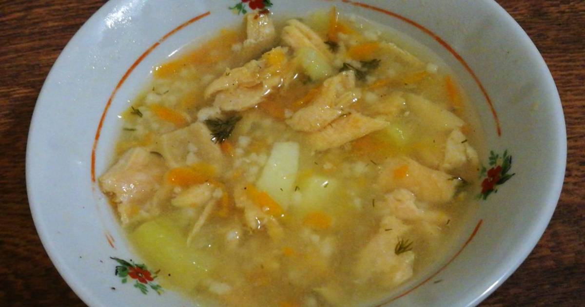 Суп с кускусом и рыбой