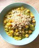Garbanzos con verdura al curry
