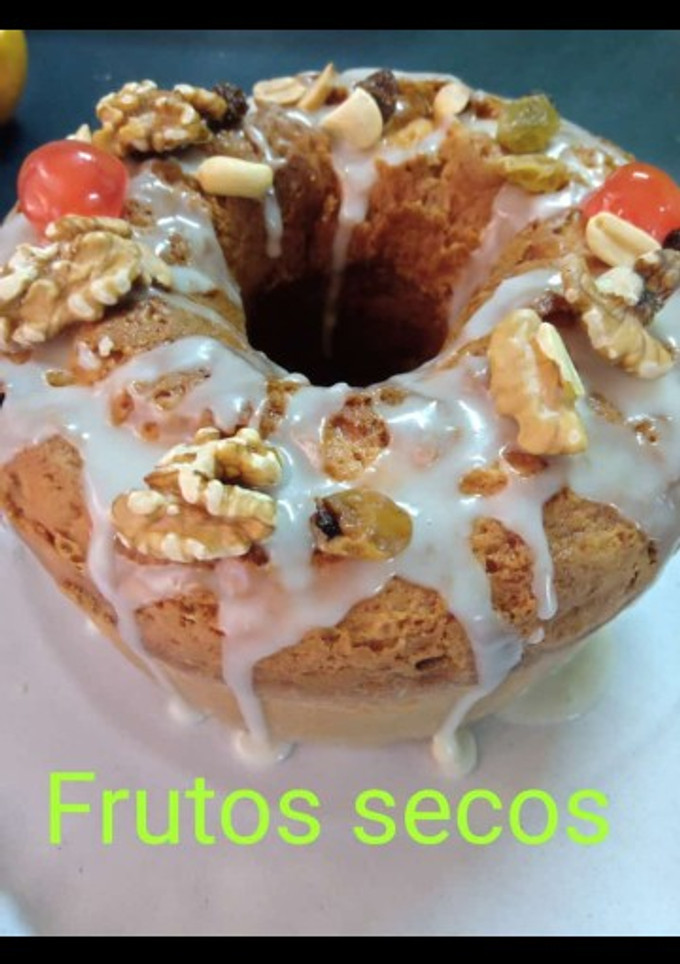 Una foto de Budín navideño frutos secos