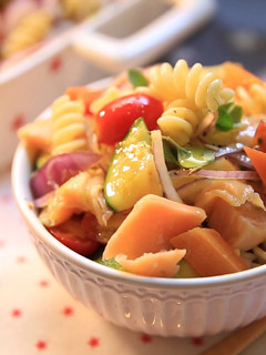 食蔬鮭魚沙拉義大利麵 的食譜成品照片